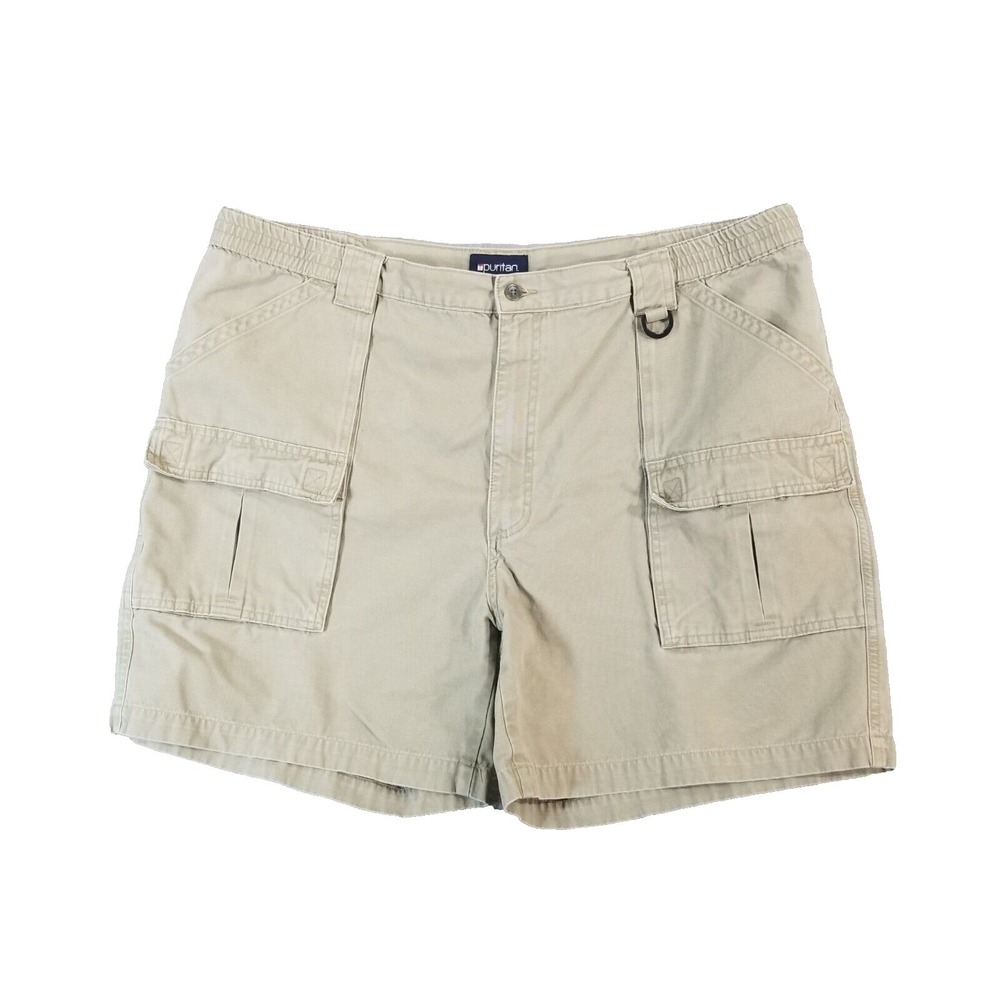 Puritan cargo hiking shorts men's 42 x 6.5 beige comfort waist outdoor